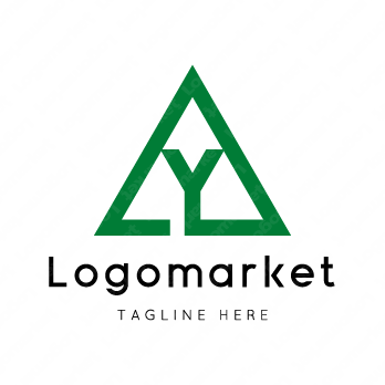 Yと山と正三角形のロゴ