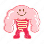 腸と健康と筋肉のロゴ