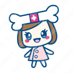 整骨院と女の子とかわいいのロゴ