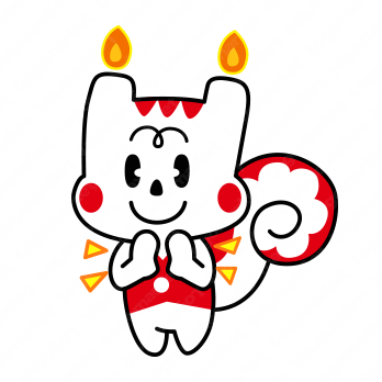 リスとお祝いと幸せのロゴ