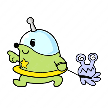モグラと宇宙と警察のロゴ