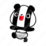 パンダとおにぎりとかわいいのロゴ