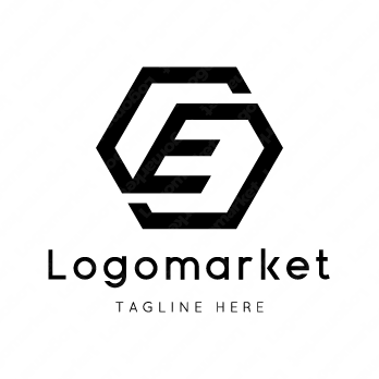Eとeと六角形のロゴ