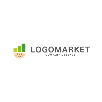 成長とステップアップとこどものロゴ