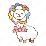 アルパカと花とかわいいのロゴ