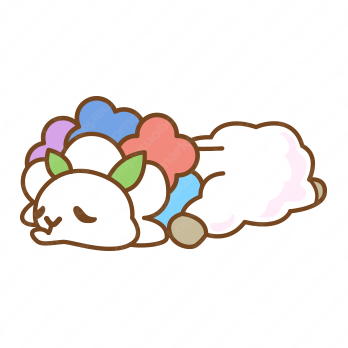 アルパカと花とかわいいのロゴ