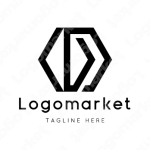 Dとdと六角形のロゴ