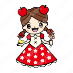 りんごと女の子とお姫様のロゴ