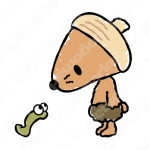 どんぐりとネズミと虫のロゴ