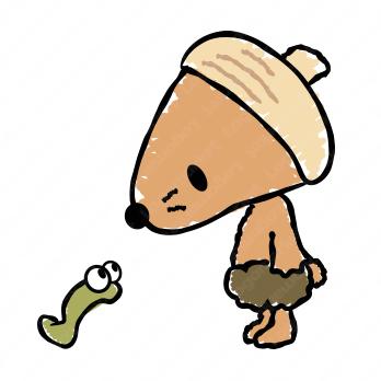 どんぐりとネズミと虫のロゴ
