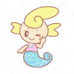 人魚と女の子とかわいいのロゴ