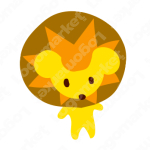 ハリネズミと太陽と手書きのロゴ