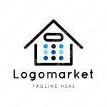 家と電卓と計算機のロゴ