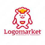 ウサギと料理とコックのロゴ