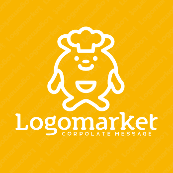ウサギと料理とコックのロゴ