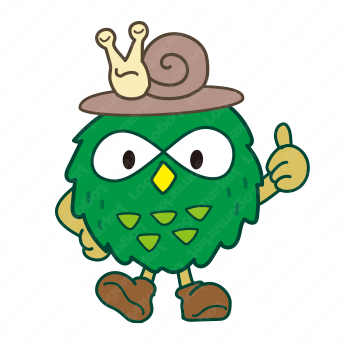 フクロウと森と環境のロゴ