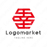 幸と家紋と文字紋のロゴ