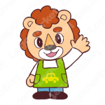 ライオンと先生と保育園のロゴ