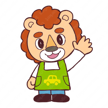 ライオンと先生と保育園のロゴ
