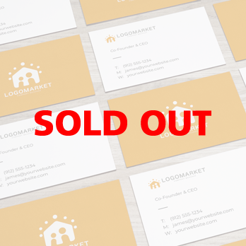 家と信頼と太陽のロゴ