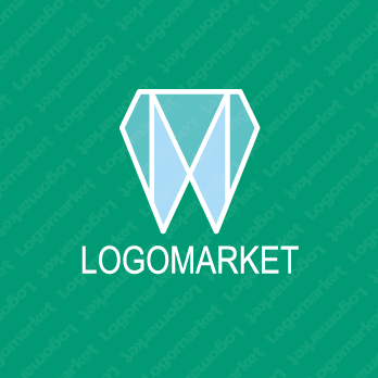 歯とホワイトニングと「M」のロゴ