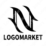 Nとアルファベットと波のロゴ