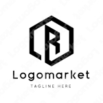 Rとrと六角形のロゴ