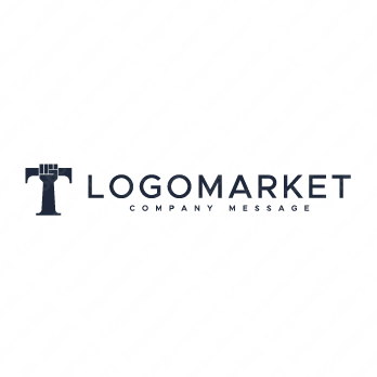 Tとパワーと腕のロゴ