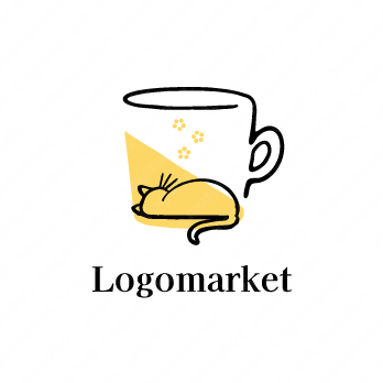 猫と日向ぼっこと猫カフェのロゴ
