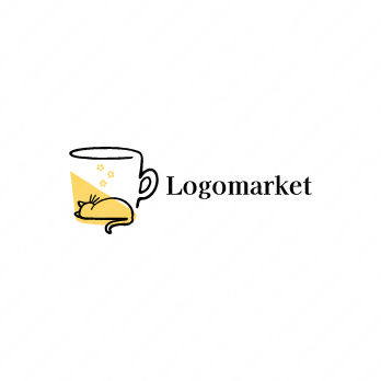 猫と日向ぼっこと猫カフェのロゴ