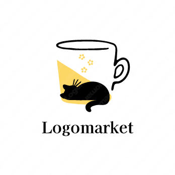 猫と日向ぼっこと猫カフェのロゴ