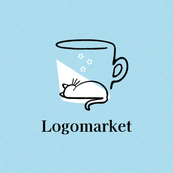 猫と日向ぼっこと猫カフェのロゴ