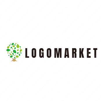 森と木と 自然のロゴ