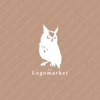 フクロウと凛々しいと精悍のロゴ