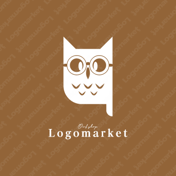 森の賢者とかわいいとミミズクのロゴ