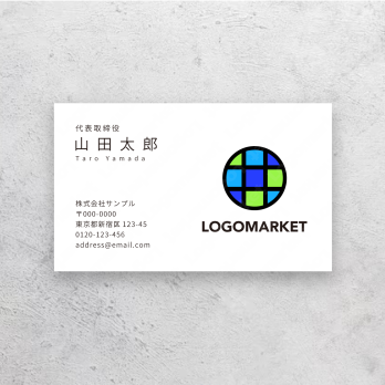 四角と丸とスクエアのロゴ