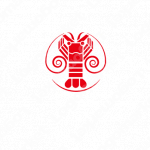 伊勢海老と和と縁起物のロゴ