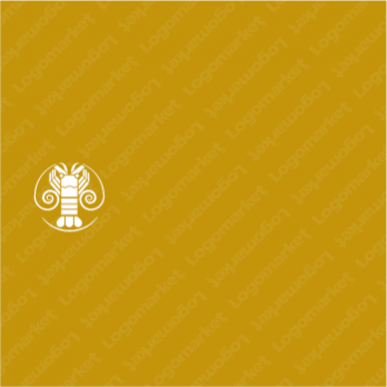 伊勢海老と和と縁起物のロゴ