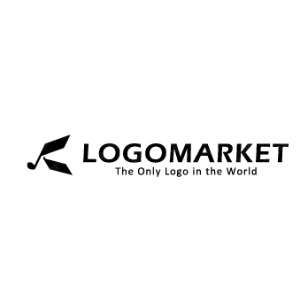 音符と翼と音楽のロゴ