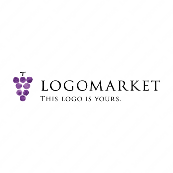ぶどうと果実と実りのロゴ