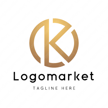 Kとkと正円のロゴ