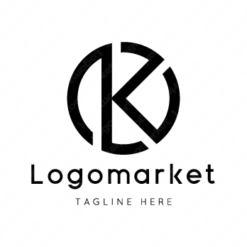 Kとkと正円のロゴ