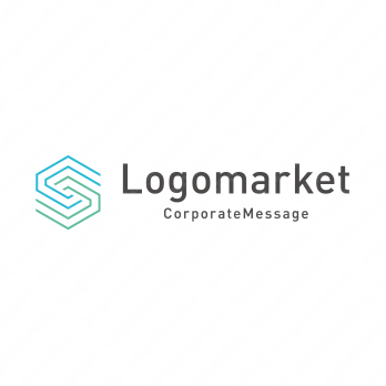 SとS字ラインとシンプルモダンのロゴ