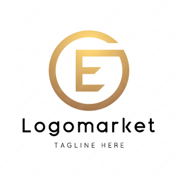 Eとeと正円のロゴ