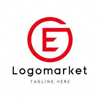 Eとeと正円のロゴ