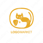 犬と猫とペットのロゴ