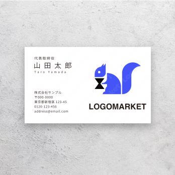動物とリスと時計のロゴ