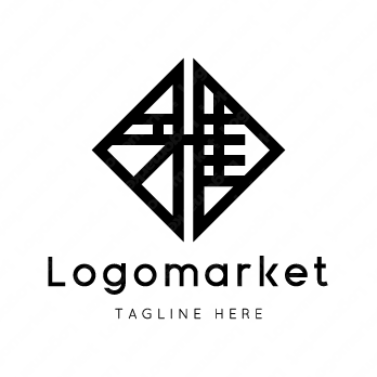 雅と家紋と文字紋のロゴ