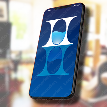 Hと水とエンブレムのロゴ