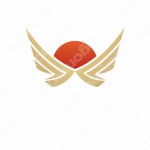 太陽と翼と日の丸のロゴ